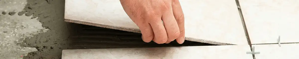 Professional installing ceramic tile floors in El Paso, TX