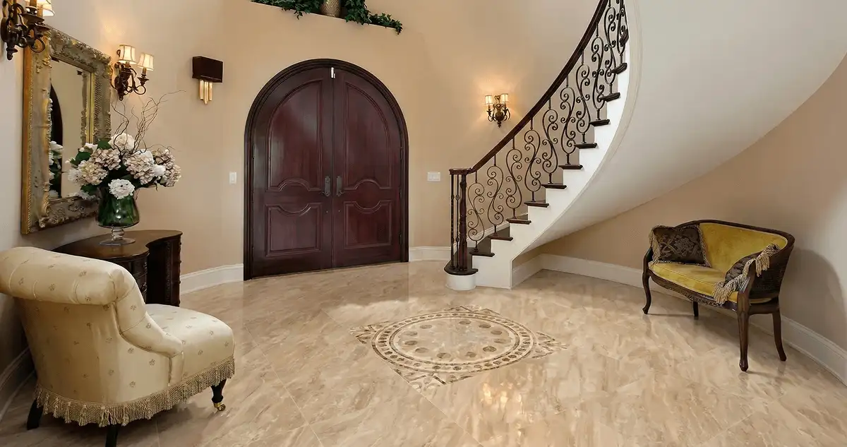 Entrance hall with professionally installed ceramic tile flooring in El Paso TX