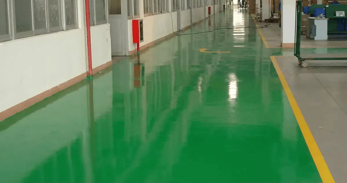 A factory floor professionally covered and marked with epoxy flooring in El Paso, TX