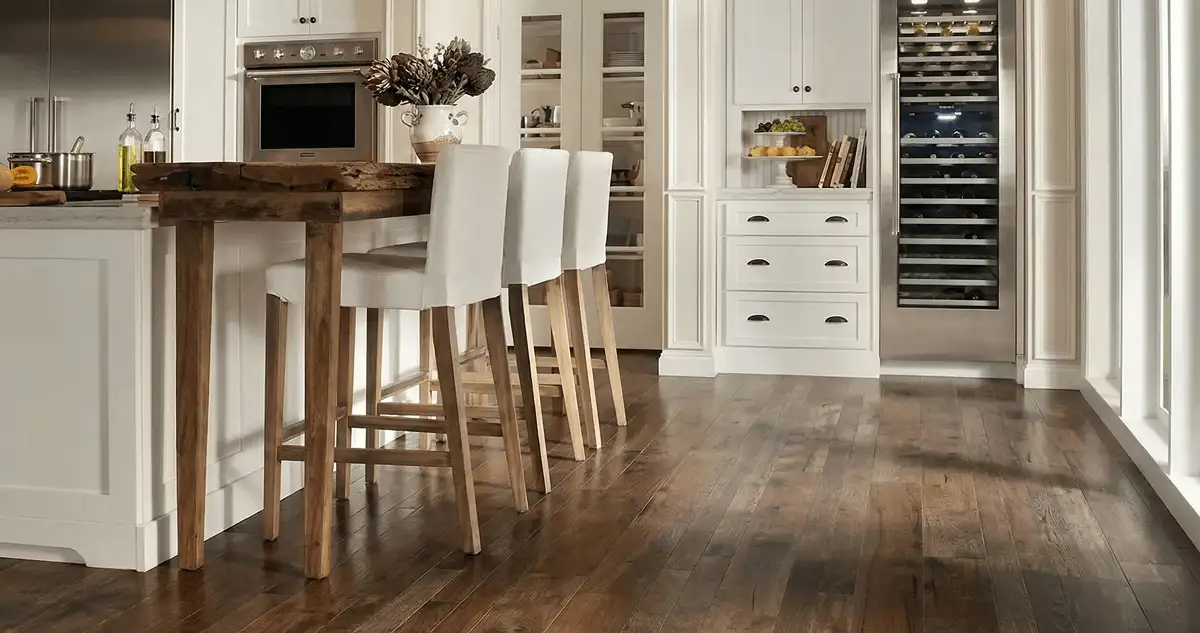 Professionally installed and refinished hardwood flooring in a residential home, showcasing smooth finish and natural wood tones in El Paso, TX