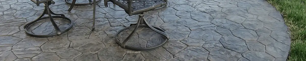 Garden relaxation area with professionally installed stone flooring in El Paso TX