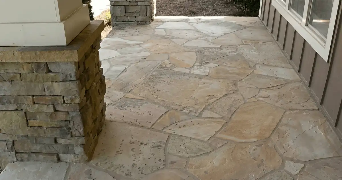 House entrance with professionally installed stone flooring in El Paso TX